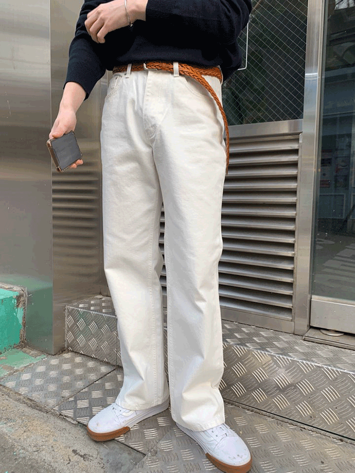 남자 오라리 와이드 청팬츠(2color)