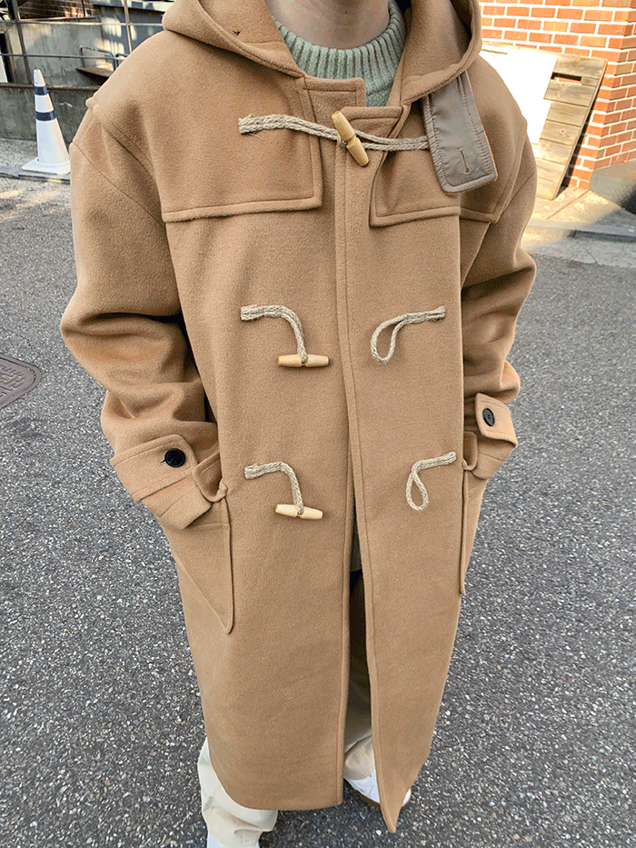 남녀공용 더플 오버 코트(2color)