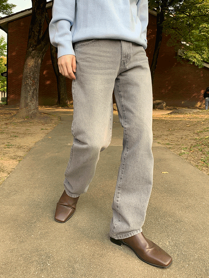 남녀공용 4계절 세미와이드 청팬츠(4color)