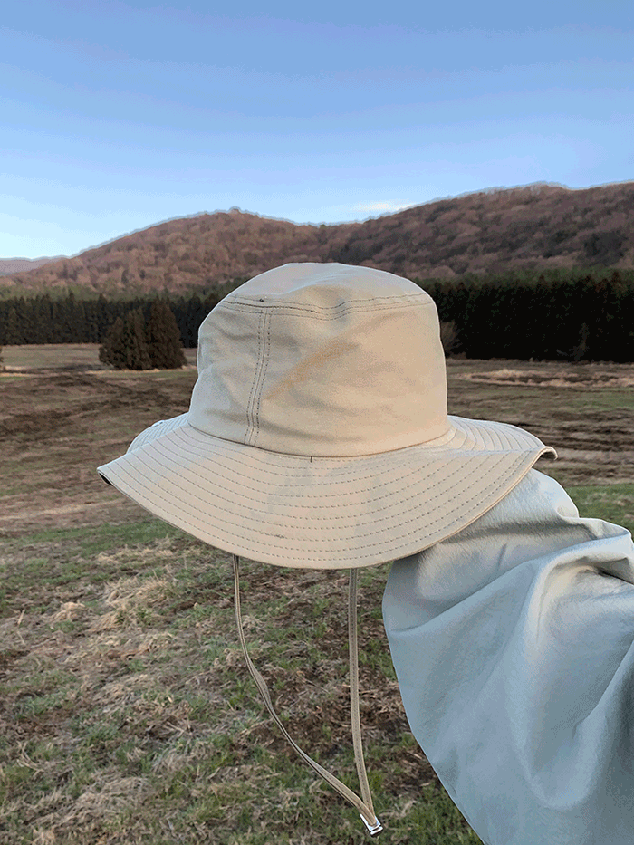 남녀공용 앞단추 사파리 모자(3color)