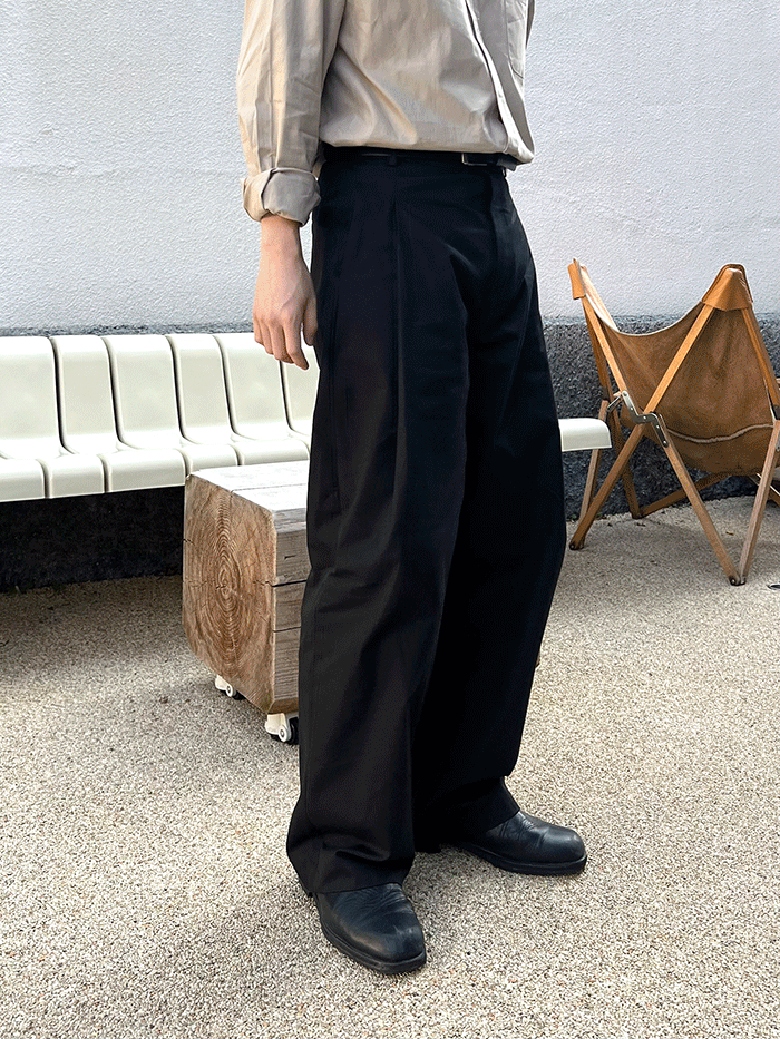 남자 레토 투턱 와이드 팬츠(3color)