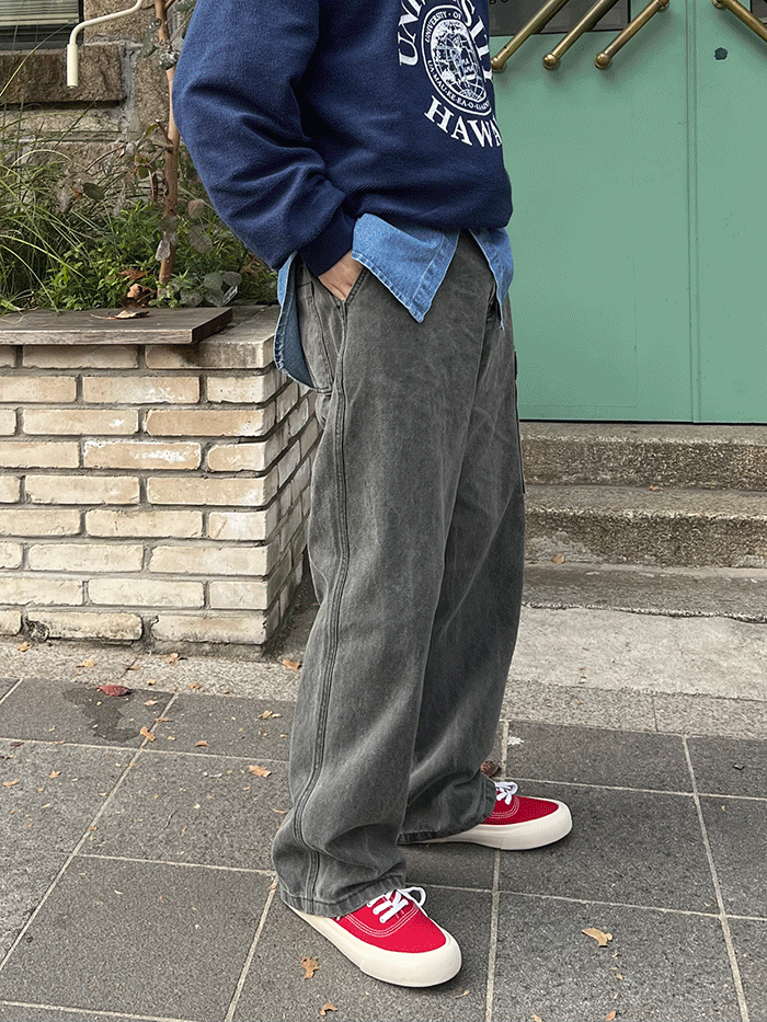 남녀공용 사이드 포켓 카고 팬츠(3color)
