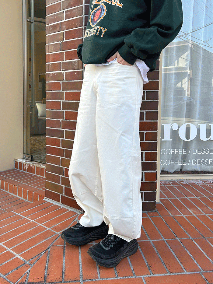 남녀공용 퍼스트 벌룬 와이드 팬츠(2color)