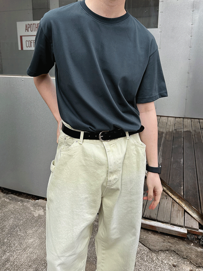 남녀공용 데일리 실켓 코튼 반팔 티셔츠(6color)