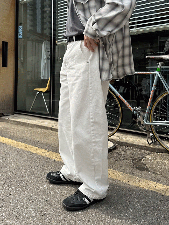 남녀공용 커브 사이드 팬츠(2color)
