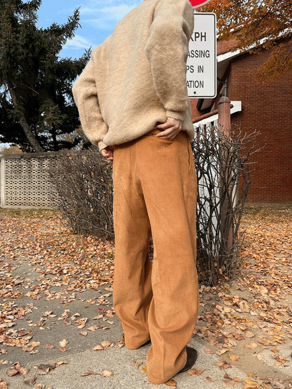 남녀공용 오트 코듀로이 와이드 팬츠(5color)